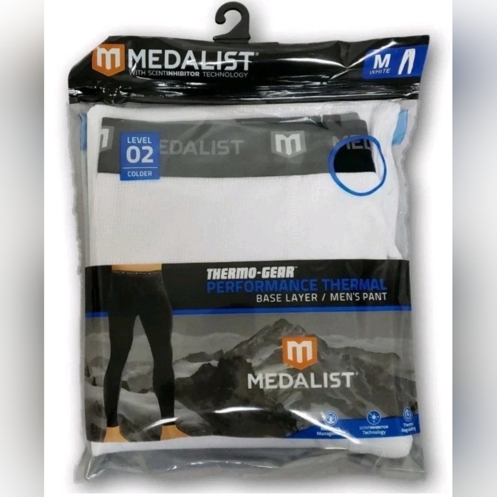 Medalist White Thermal Boxer Briefs for Men